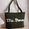 Personalized Mrs. Corduroy Yarn Tote Bag, Teacher Appreciation Gift LM32 669275