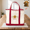 Custom Pet With Birth Month Flower Embroidered Monogram Beach Bag HO82 894240