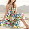Custom Cat Photo Tropical Women's V-Neck Cami Maxi Dress HO82 893606