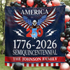 Personalized 250 Years Semiquincentennial | Happy 250th Birthday USA Flag | America 250th Anniversary Backdrop TH10 896573