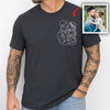 Custom Dad And Kids Portrait Photo Drawing Style Family Dark Shirt Gift For Father's Day, Birthday Gifts HO82 893988