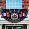 Custom Family Name 250th Birthday Party Patriotic Shield Eagle Non-Pleated Fan Flag CH07 911692
