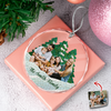 Custom Photo Family Mosaic Style Glass Ornament Christmas Gift LM32 895051