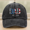 Papa The Man The Myth - Personalized Washed Denim Baseball Cap CH07 896016