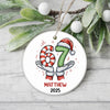 Personalized Funny Kids Six Seven Christmas Ornament, Funny Teen Grandkid Ceramic Ornament HA75 898302