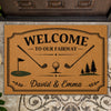 Custom Family Name Welcome To Our Fairway Doormat For Golf Lover TH10 169857
