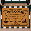 Custom Family Name Welcome To Our Happy Place Doormat For Golf Lover TH10 169859