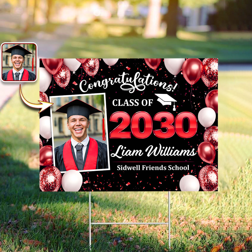 Custom Photo Class of 2026 Yard Sign Graduation Party Decor CH07 895550