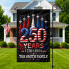 Custom Family Name US 250 Years 1776–2026 Patriotic Jets Garden Flag LM32 669177