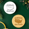 250 Years America Anniversary 250th Independence Cookie Stamp HO82 900656