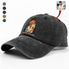 Caricature Your Photo - Custom Vintage Washed Denim Baseball Cap TH10 894505