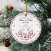 New House New Beginning New Memories Toile De Jouy Syle Personalized Ceramic Ornament HA75 897096