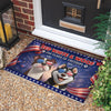 Personalized Cute Dog Red White Woof America 250 Years Of Freedom Doormat TH10 169055
