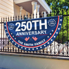 Custom Family Name 250th Anniversary USA 1776 - 2026 Non-Pleated Fan Flag HA75 920906