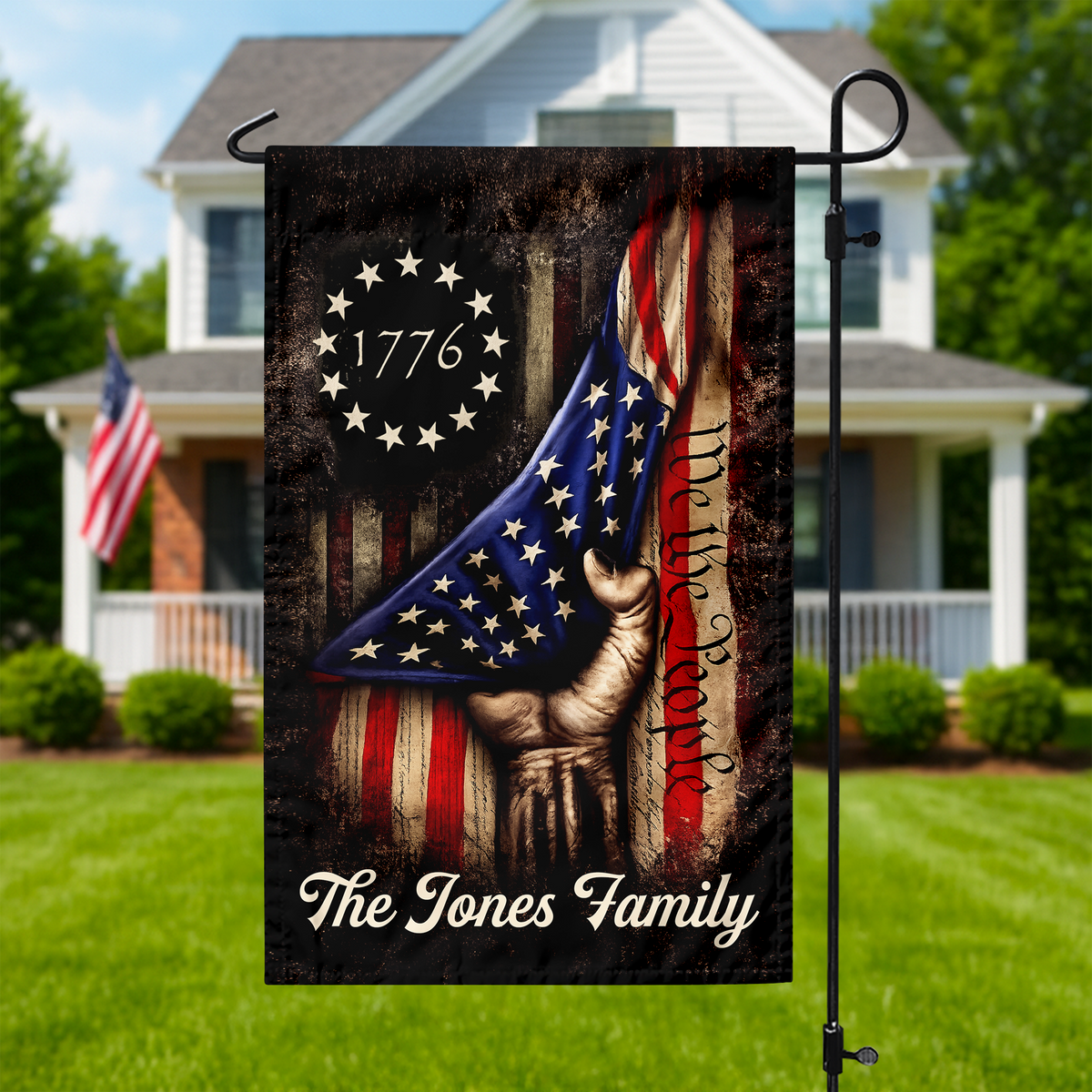 Custom Family Name We The People US Flag Garden Flag TH10 169065