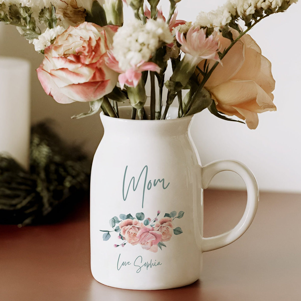 Personalized Flower Vase for Mum, Grandma, Mother’s Day Gift LM32 899401