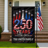 Custom Family Name US 250 Years 1776–2026 Patriotic Jets Garden Flag LM32 669177