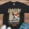 Custom Dog Cat Photo This Human Belong To Us Dark Shirt HO82 902706