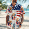 Custom Dog Cat Photo American Flag Hawaiian Shirt 4th of July Gift CH07 896110