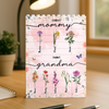 Personalized First Mom Now Grandma Birth Flower Bouquet Building Brick Blocks Mother's Day Gift HA75 920636