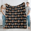 Custom Puppy Photo The Dog Father With Pawprints Design - Personalized Blanket LM32 897281
