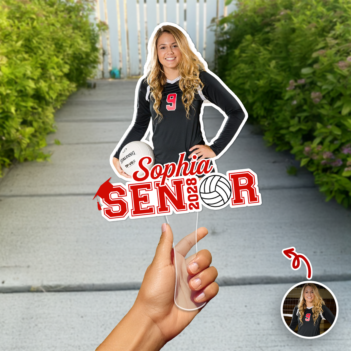 Custom Photo Senior 2026 Graduation Sports Face Fan HA75 920058