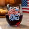 USA 250th Anniversary 250 Years of Freedom America Wine Glass HO82 894484