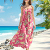 Custom Photo Love Heart Family Women's V-Neck Cami Maxi Dress For Summer Beach Holiday HO82 893736