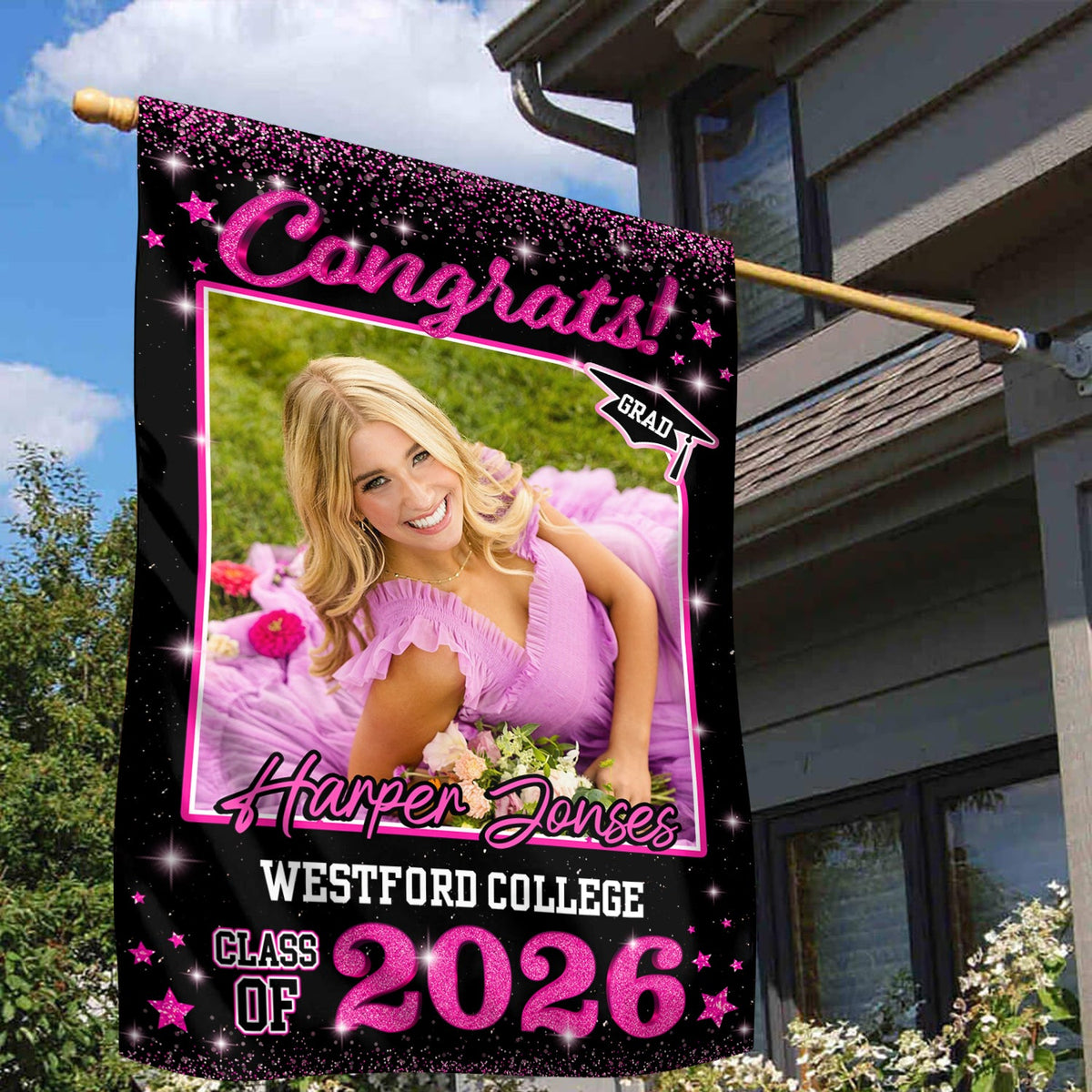 Custom Photo Class of 2026 Garden Flag Congrat Grad Gift, Graduation Decorations CH07 910756