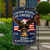 Personalized 250th Anniversary 1776–2026 Eagle & Liberty Bell Garden Flag LM32 669267