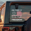 We The People 1776-2026 Patriotic 250th Birthday Car Window Decal Sticker HA75 898760