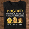 Dog Dad The Man The Myth The Snack Dealer Dark Shirt Personalized Gift For Father's Day HO82 893698