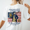 Descendant of a Patriot – Custom Family Heritage & Ancestor Back Shirt LM32 895541