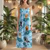 Custom Photo Aloha Hawaiian Dog Women's V-Neck Cami Maxi Dress HO82 893666