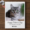 Custom Photo Happy Father's Day To the Best Cat Dad Building Brick Blocks TH10 169995