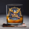 USA 250th Anniversary Emblem Patriotic Eagles Flag Whiskey Glass LM32 899071