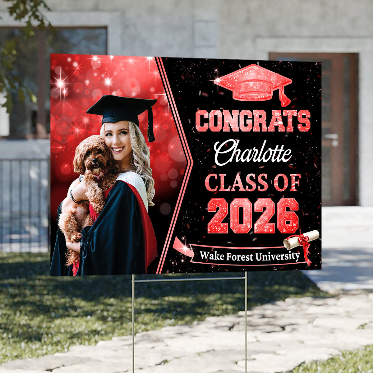 Custom Photo Class of 2026 Yard Sign Graduation Party Decor CH07 899930