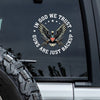 In God We Trust - Guns Are Just Backup Car Window Decal Sticker CH07 910290