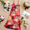 Custom Photo Dog Cat Tropical Hawaiian Aloha V-Neck Maxi Dress Summer Vacation Gift HA75 892508