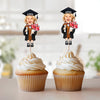 Custom Funny Face Kid Class of 2025 Graduation Decoration Cupcake Toppers HA75 892122