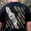 Fist Bumps Dad & Kid US Flag Back Shirt Personalized Father's Day Gift CH07 895856