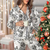 Custom Dog Breeds Chinoiserie Toile De Jouy Style Personalized Satin Pajamas TH10 894401