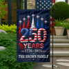 Custom Family Name US 250 Years 1776–2026 Patriotic Jets Garden Flag LM32 669177