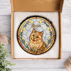 Custom Cat Photo With Flower Memorial Stained Glass Suncatcher, Pet Loss Gift HO82 894328