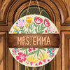Custom Teacher Name With Floral Layer Doorsign, Back To School Gift HO82 894302