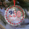 250 Years Free and Will Remain Free Patriotic 1776 Infinity Glass Ornament LM32 895243