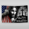 Personalized Family Name One Nation Under God Banner House Flag HA75 898192