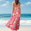 Custom Photo Love Heart Family Women's V-Neck Cami Maxi Dress For Summer Beach Holiday HO82 893736