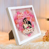 Custom Photo Mother And Daughter Forever Linked Together Personalized Flower Shadow Box Mother's Day Gift CH07 895470