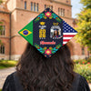 Personalized Country Flag Graduation Cap Topper Class of 2026 Gift CH07 910900